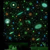 Luminous Colorful Stars Wall Stickers Glow In The Dark Home Decor Fluorescent Stickers For Kids Room Bedroom Ceiling Wall Decals 220510