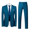 ربيع الخريف أزياء رجال الأعمال غير الرسمية بدلات ألوان صلبة من الذكور اثنين من الزر بانزرز جاكر معطف السراويل 220705
