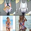 Fita de uma peça Equipamento de praia Esportes de água ao ar livre Sexy Swimsuit Women One Push Up