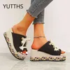 Vrouw Espadrilles Ladies Slippers Zomer 2022 Platform Sandalen Wedges Beach Casual Flats Dames slippers Slides Designer schoenen