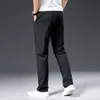 Browon Male Byxor Sommar Nylon Solid Färg Straight Mid Loose Full Length Smart Casual Pants Arbete 220325