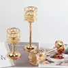 Kerzenhalter Mini Kristallhalter kreative geprägte Metalldekoration Hochzeitsmodell Home Table Ornament