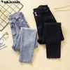 vintage womans jeans with high waist skinny pencil pants woman mom womens for women jean femme Plus size 210608