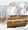 Nouveau Modèle de bateau en bois fait à la main bateaux à voile Pirate jouets pour enfants décor à la maison non amovible