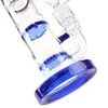 Royal Glass Bongs Hookah 9 "HoneycombTurbine stright Water Pipes 고품질 버블 러 파이프 Oil Rigs Heady Thick