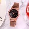 Relojes de pulsera Amxiu Fashion Milan Watch Strap Starry Sky Magnet Lazy para regalo de niña y mujer