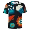 T-shirt da uomo Vendite dirette in fabbrica LIANSHUO Primavera e autunno Ragazzi Tendenza moda Sport casual T-shirt a maniche corte Stampa 3D TopUomo