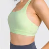 L-164 Tank Top Cross Shoulder Straps Yoga Bra Gathered Shockproof Sports Tops Nude Feeling Skin-Friendly Women Underwear Sexy Vest With