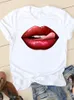 Akwarela warga list Trend damski koszulka T-shirt Summer Summer Sweet Sweet Women Fashion T-shirts żeńskie koszulki T-shirt