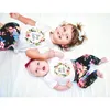 1 -stcs grote kleine zusje familie matching outfit korte mouw kinderen t -shirt baby bodysuit jumpsuit zussen grappige kleding 220531