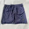 Metal Nylon Dyed Shorts Outdoor Casual Men Pants Beach Swim Shorts Black Grey