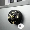 Väggklockor kylmagnet klocka bärbar kylskåp magneter dekorativa kaffemönster magnetiska klistermärke clockwall clockswall