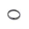4mm Band Natural Stone Hematite Rings Black Gallstone Couple Non-Magnetic Aneis Health Care Strålning Gift