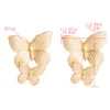 Métal Double Papillon Boucle D'oreille Femmes Mode Déclaration Boucle D'oreille pour Soirée De Haute Qualité