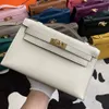 22cm Brand bag luxury clutch handbag bag Genuine leather purse handmade stitching black cream yellow many colors fast delivery