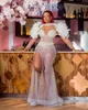 2022 Plus Size Arabic Aso Ebi Luxurious Mermaid Sparkly Wedding Dress SEBSED LACE BRIDAL GOWNS Dresses ZJ765