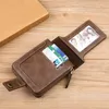 Vintage mens designer wallets male short style card zero purses no31284h