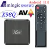 X98Q Android 11.0 Smart TV Box Amlogic S905W2 2GB 16GB BT SET TOP BOX 2.4G 5G WIFI 4K HD Media Player X96
