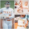 Aangepaste Texas Longhorns softbal honkbaltrui 3 Vanessa Quiroga 4 Brianna Cantu 20 Carlee Ratcliff 28 Camille Corona 5 Jordyn Whitaker Courtney Day Hailey Dolcini