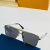 1 1 EVIDENCE SUNGLASSES METAL Square Shades men Z1584U women signature V shape at the bridge eyeglasses Letter logo engraved on th280K