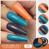 3 kolory w 1 Solidne kremowe żel polski 5g Soak Off UV LED Lakier Dekoracja Nail Art