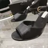 Gedrukte sandalen hoge hak sandaaljurk schoenen glijden roze zwarte designer mode single sexy dikke hak