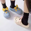 Slippers Mo Dou New Style Clogs Shoes Women's Lovely Summer Thick Sole Cute Bowknot Girls Sandals Outdoor Street Beach Summer Slippers 220428