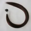200 g/Packung I/U/V/Haarverlängerung mit flacher Spitze, vorgebunden, Hot Fusion, gerade Welle, 200 Strähnen/Packung, Keratin-Stick, brasilianisches Echthaar, Schwarz-Braun-Farboptionen