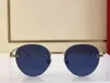 0331s Rimless Round Sunglasses Silver Blue Lens 18K Frame Sunnies Women Men Summer Fashion Sun Glasses Shades UV400 Eyewear6813117