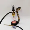 Shisha Hookah Set Złotą żywicę Kobry w kształcie arabskiej fajki wodnej z dymem z palenia w ustach akcesoria