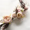 3pcsset noiva mori cocar headpieces renda seca princesa boêmio país flor pitada de cabelo conjunto coreano nupcial casamento jóias ha1918055