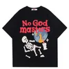 Hiphop streetwear harajuku överdimensionerad t-shirt flamma skelett bubbla tryck t-shirt män bomull tshirt sommar kortärmning topps 220707