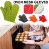 Oven Mitts Gloves For Kitchen Cocina Baking Barbecue Heat Resistant Anti-slip Thicken Cotton Mittens Household ToolsOven