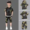 Kleidung Sets Kinder Jungen Sommer Kinder Kurzarm T-shirt Hose 2 Stück Kinder Sportanzug 4-14 Alter 4 7 9 13 JahreKleidung