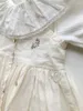 Girl Dresses Girl's Summer Baby Mouwloze kleding Mode Flower Borduurwerk Girls Prinses Casual Infant Kids Dressgirl's
