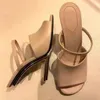 22S Chaussures de créateurs Femmes escarpins sandales First Mink Hair Sandales à talons design de luxe talons hauts dorés talon sculpté SIZE35-30