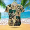 Camisas casuales de hombres Summer Notre Dame Fighting Irish 3d en todo el estado de la camisa hawaiana impresa para mujeres Harajuku Unisexmen's