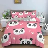 Conjunto de roupas de cama panda de desenho animado capa de edredão impressa fofa