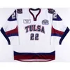 Sj98 Tulsa Oilers Jerseys 22 Gary Steffes Branco 100% Bordado personalizado qualquer nome qualquer número Camisa Masculina Feminina de Hóquei Juvenil