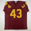 CHEAP CUSTOM New TROY POLAMALU USC Red College Stitched Football Jersey ADD ANY NAME NUMBER