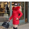 Winter Women's Cotton Coat New Korean Version Of The Slim Hooded Gray Green Black Mid-length Cotton Clothes L220730