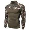 Mannen s tactische camouflage atletic t shirts lange mouw mannen militaire kleding gevechtshemd aanval leger kostuum 220719