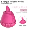 大人のおもちゃのマッサージャードロップバラ形状舌振動吸引振動膣の性玩具バイブレーター女性のためのバイブレーター
