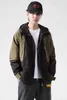 2022 Autumn Men Multi Pocket Military Jacket Mens Casual Patchwork Coat Man Loose Hooded Outwear Streetwear Zipper Jackets L220706