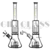 Cam Beher Bong Dab Rig 4 UFO Perc Percolator 13 "Uzun Başlı Su Boruları Bongs Kuvars Banger Kase Petrol Kuyuları Fıskiye Sigara Boru Kalın