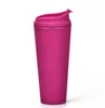 Dubbelskikt plast frostad tumbler 22oz matt plast bulk tumlar med lock för utomhussport camping havsleverans F053102