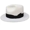 Berretti Feltro di lana Pinch Crown Cappello Fedora bianco per uomo Donna GentlemanBerets Wend22