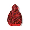 카모 까마귀 헤렌 재킷 목욕 상어 위장 유인원 빨간 땀 셔츠 상어 헤드 코트 지퍼 대형 3xl