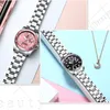 Relojes de pulsera Reloj de lujo para mujer 2022 Relojes impermeables de acero inoxidable Moda para mujer Rosa Azul Verde Dial