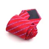 Röd slips för män kvinnor klassiska randiga slips kostymer casaul randband för festföretag smala män slipsar vuxna gravater l220728